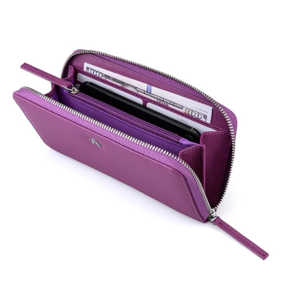 Purple Zip Women Zip Wallet