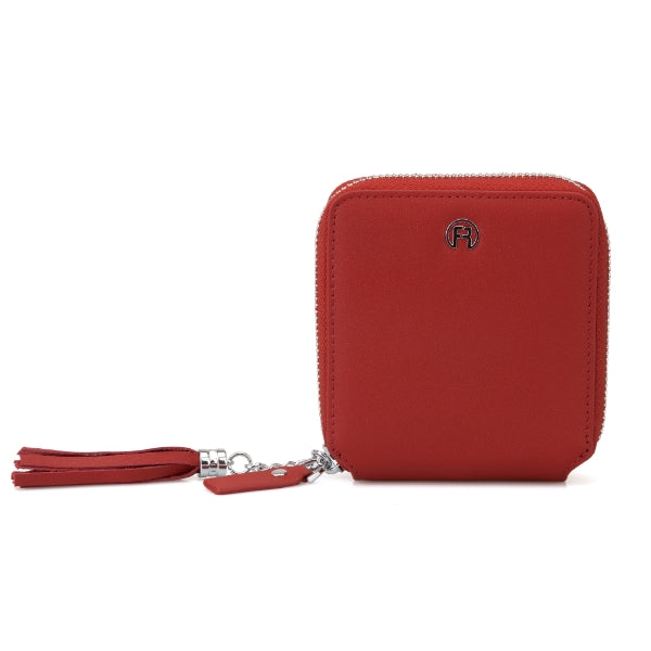 Red Women Zip Wallet