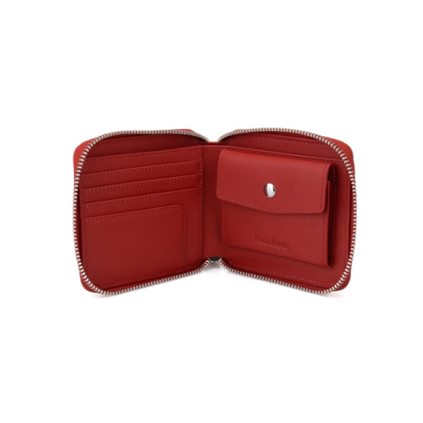Red Women Zip Wallet