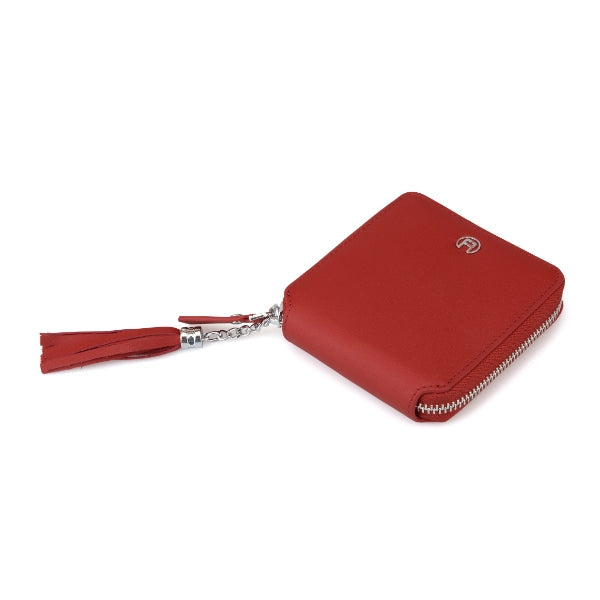 Red Women Zip Wallet
