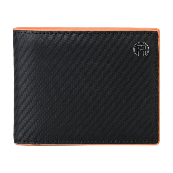 Fascin Carbon Fiber Orange Men Wallet