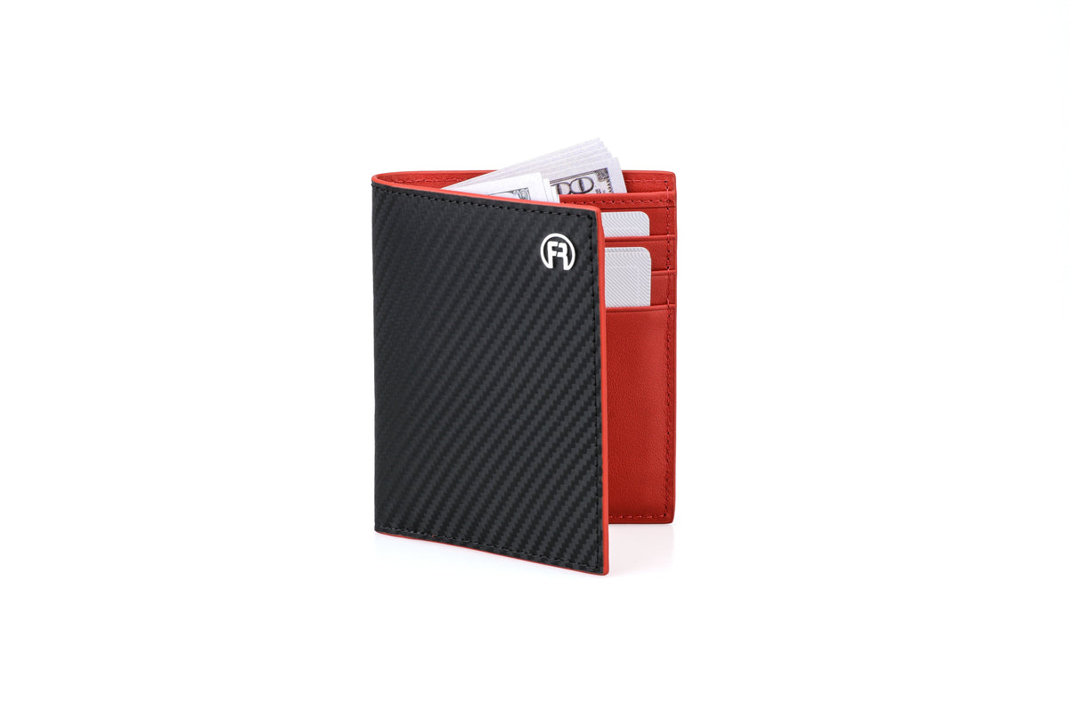 Carbon Fiber Red Slim Wallet