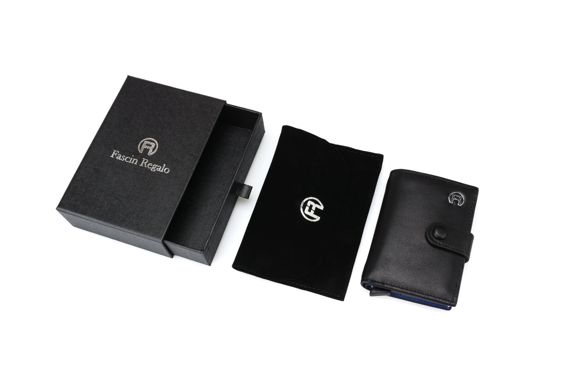 Black and Blue Popup Wallet