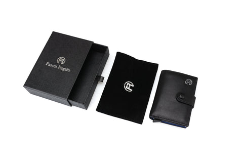 Black and Blue Popup Wallet