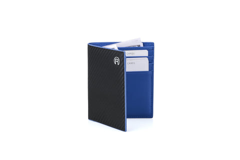 Carbon Fiber Blue Slim Wallet