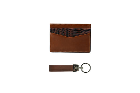 Brown Lizard - Set of Two (Cardholder + Keychain)