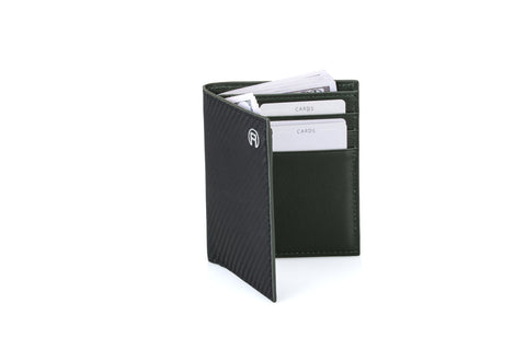 Carbon Fiber Green Slim Wallet