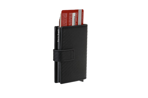 Carbon Fiber Black Pop Up Wallet